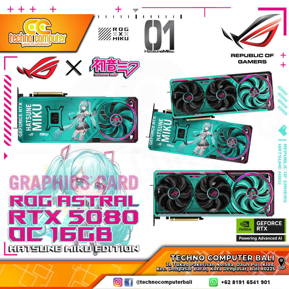 ASUS ROG ASTRAL NVIDIA GeForce RTX 5080 OC Hatsune Miku Edition 16GB GDDR7