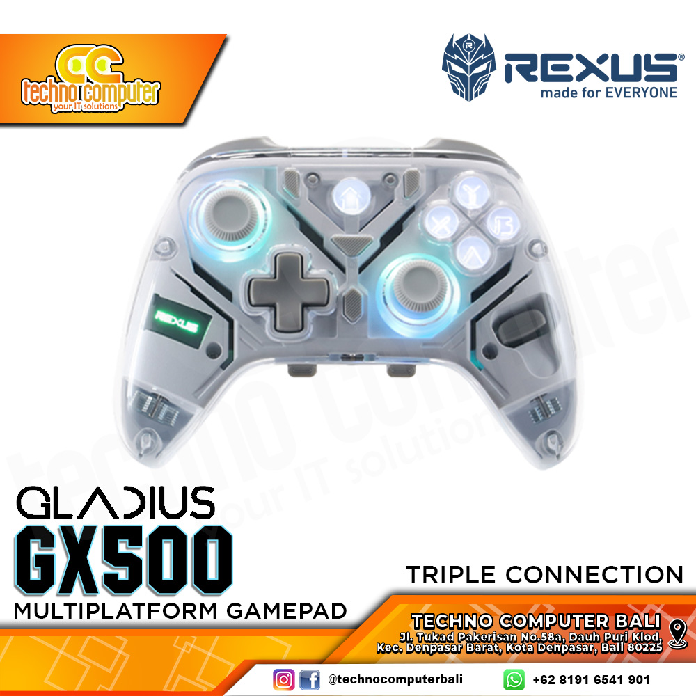 GAMEPAD WIRELESS REXUS GLADIUS GX500 Multi Platform Gamedpad - White