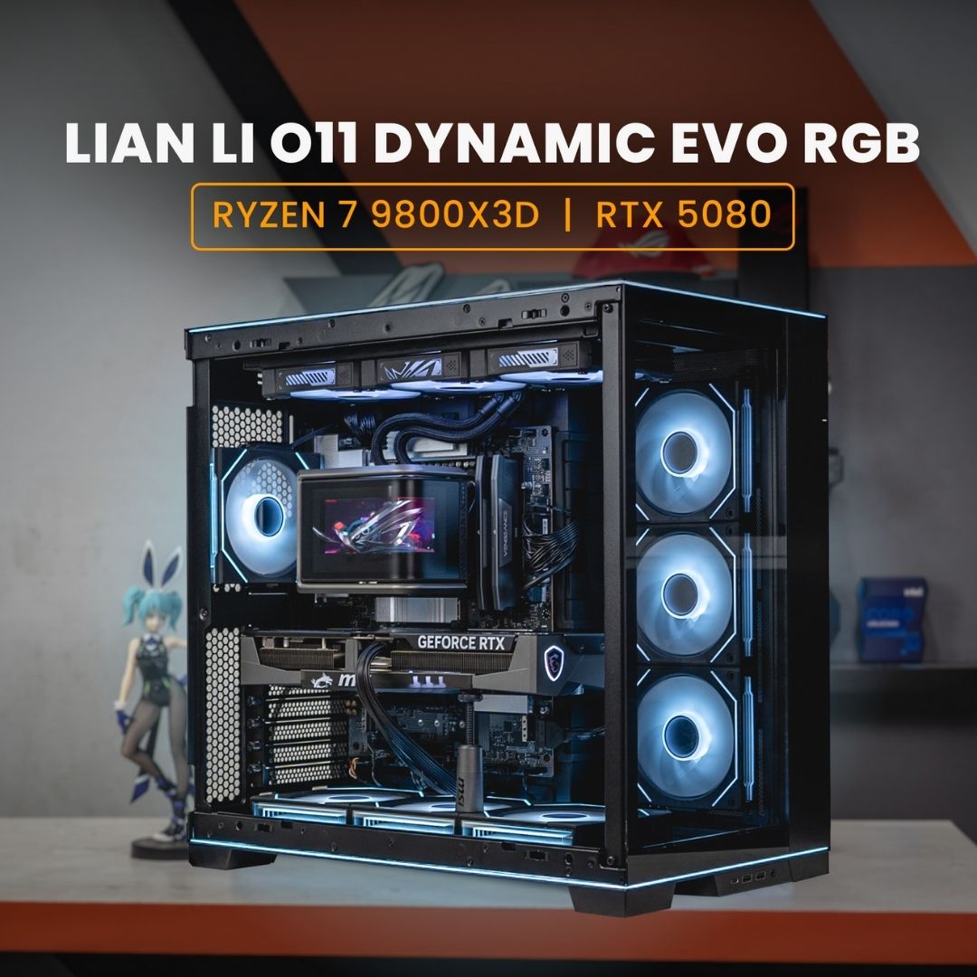 PC GAMING & MULTIMEDIA / RYZEN 7 9800X3D / MSI RTX 5080 / LIAN LI O11 DYNAMIC EVO RGB Black