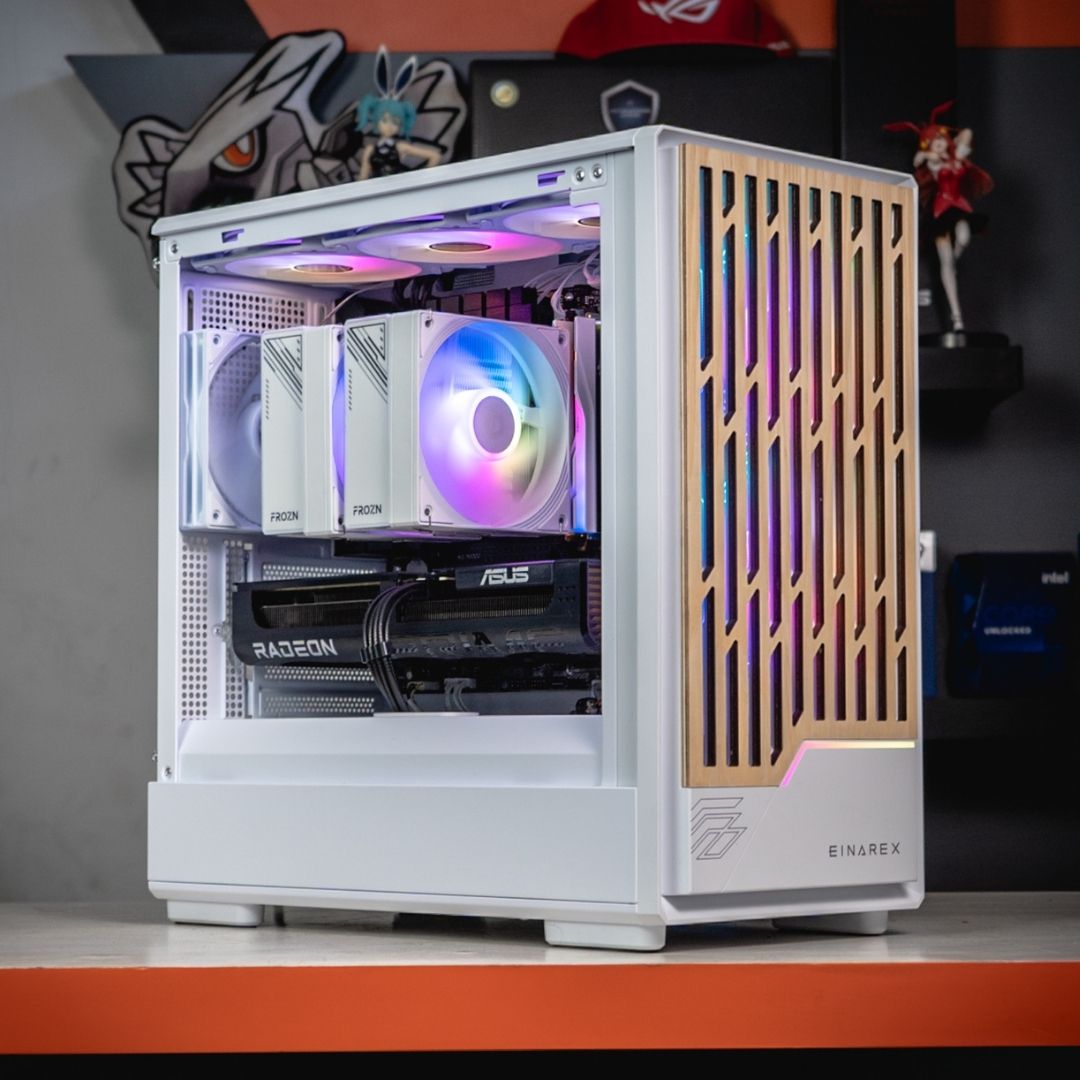 PC GAMING / RYZEN 7 9800X3D / ASUS PRIME RADEON RX 9060 XT / EINAREX PULSE PM400 White Core