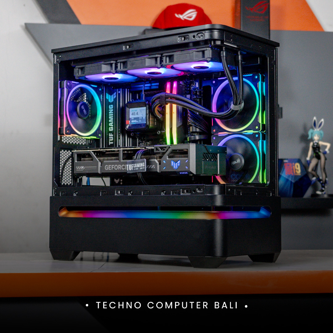 PC POWERED BY ASUS / RYZEN 5 9600X / ASUS TUF RTX 5070 / ASUS PRIME AP202 TG Black