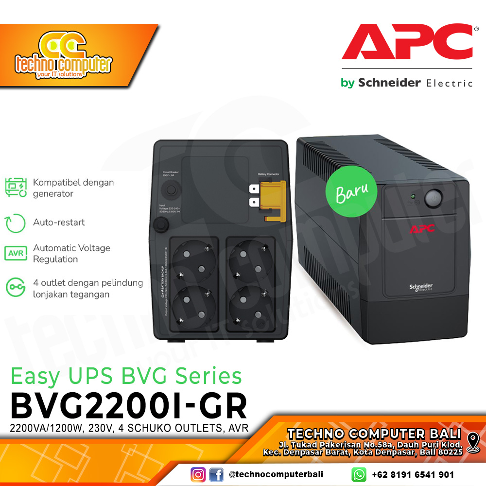 UPS APC Back BVG2200I-GR - 2200VA/1200W