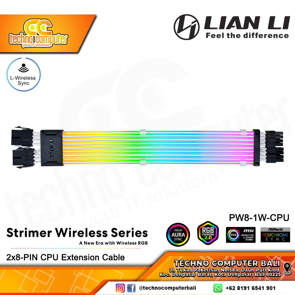 LIAN LI STRIMER Wireless 2x8-PIN - CPU Extension Cable