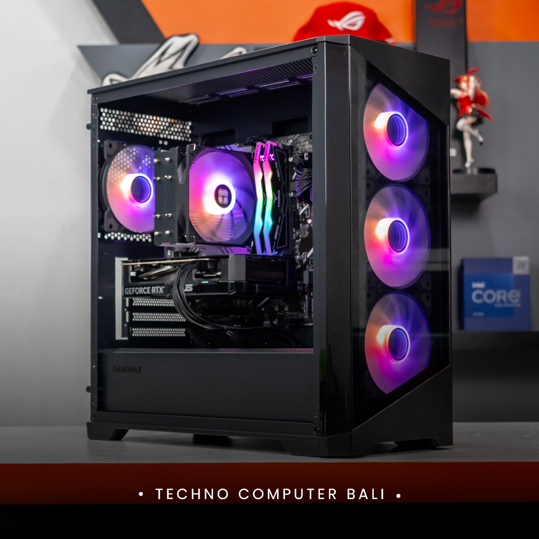 PC MULTIMEDIA & GAMING / CORE i5-14400F / ASUS DUAL RTX 5060/ GAMEMAX DESTROYER TG Black