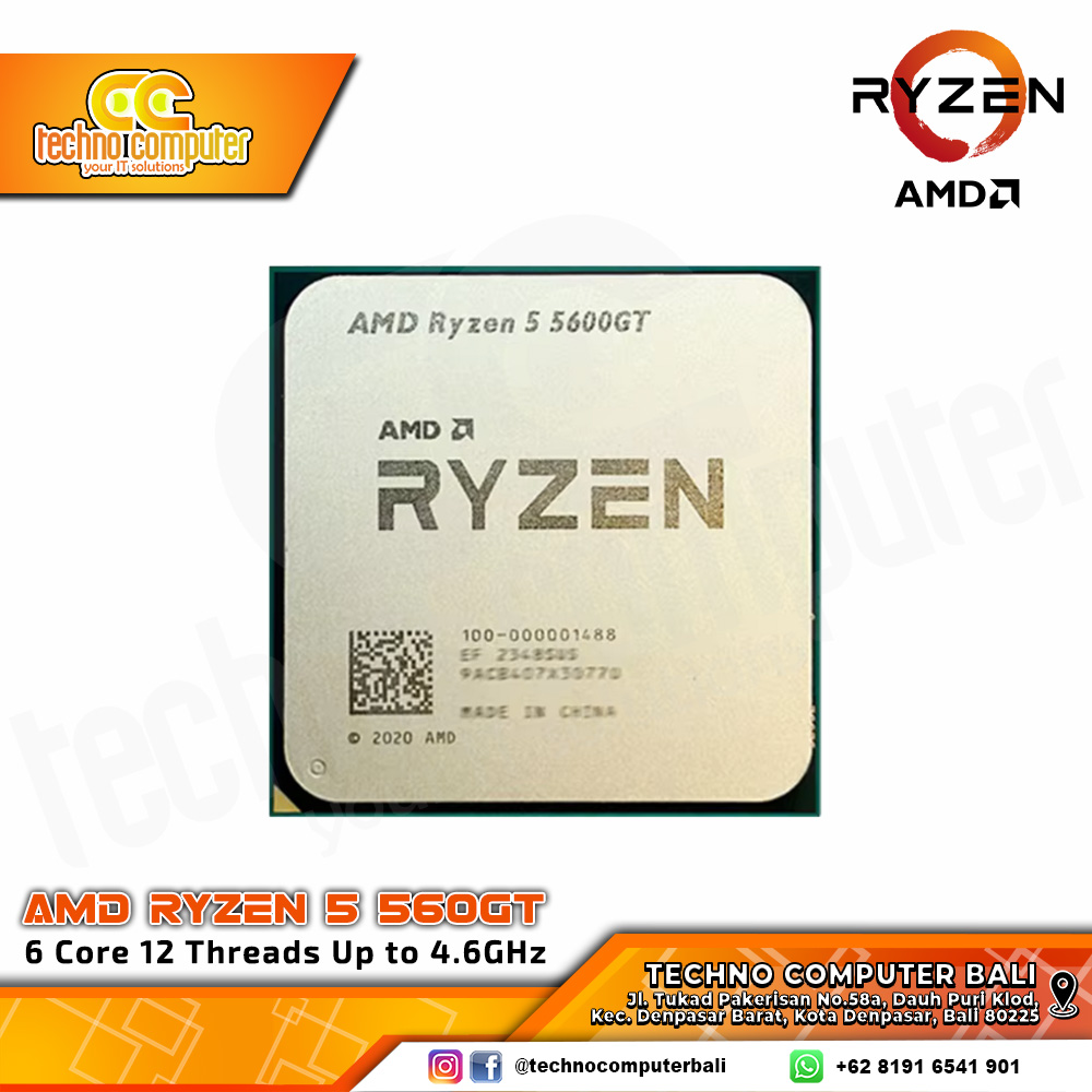 PROCESSOR AMD RYZEN 5 5600GT - 6 Core 12 Threads Up to 4.6GHz - Socket AM4 (TRAY)