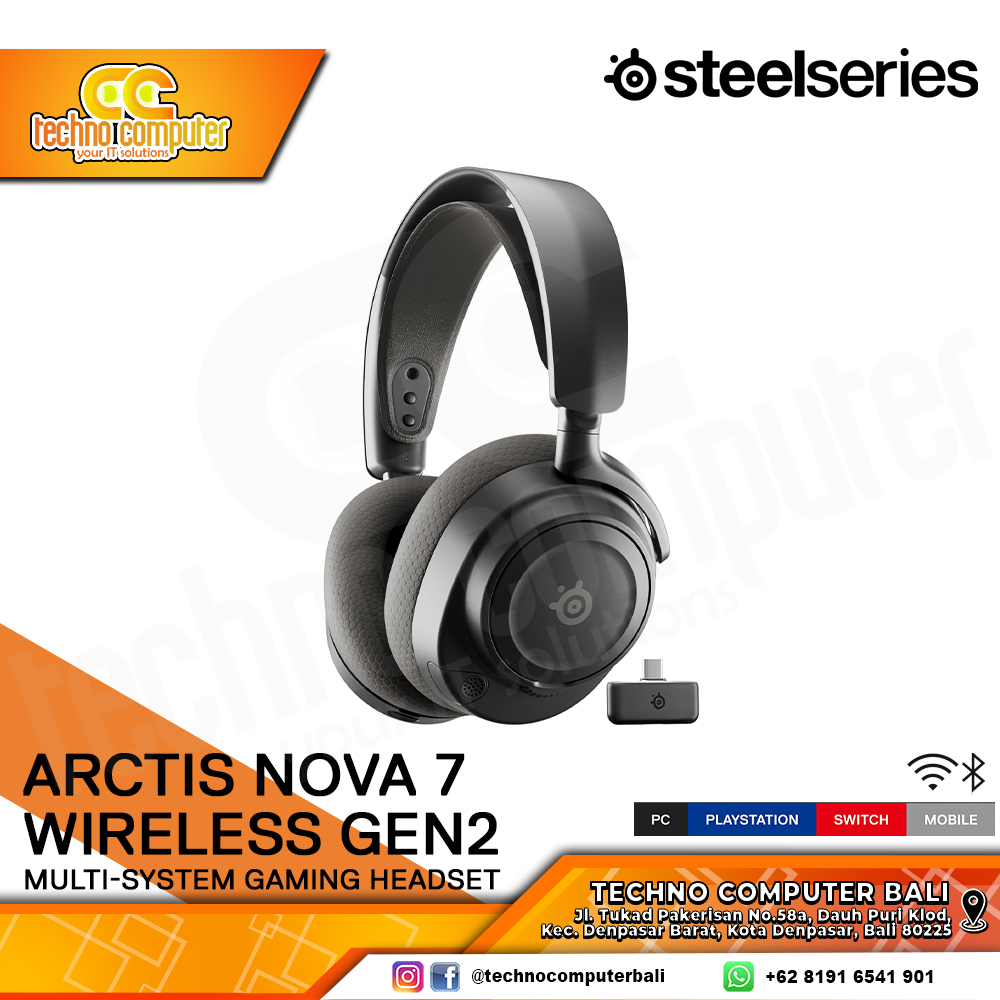 HEADSET STEELSERIES ARCTIS NOVA 7 Wireless Gen 2 Black - Gaming Headset Wireless
