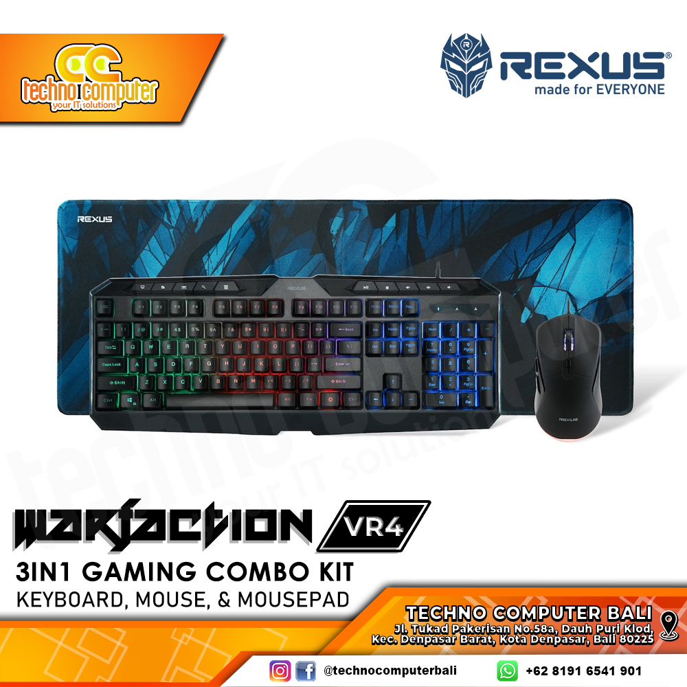 REXUS WARFACTION VR4 - Gaming Keyboard & Mouse Combo