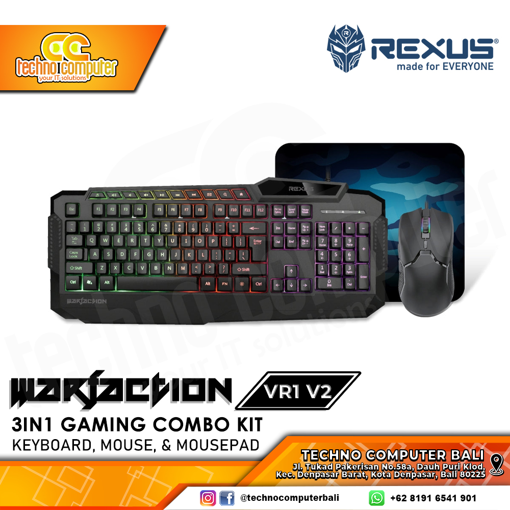 REXUS WARFACTION VR1 V2 - Gaming Keyboard & Mouse Combo