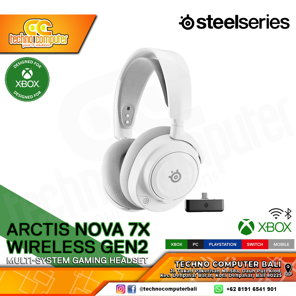 HEADSET STEELSERIES ARCTIS NOVA 7X GEN 2 Wireless White - Gaming Headset